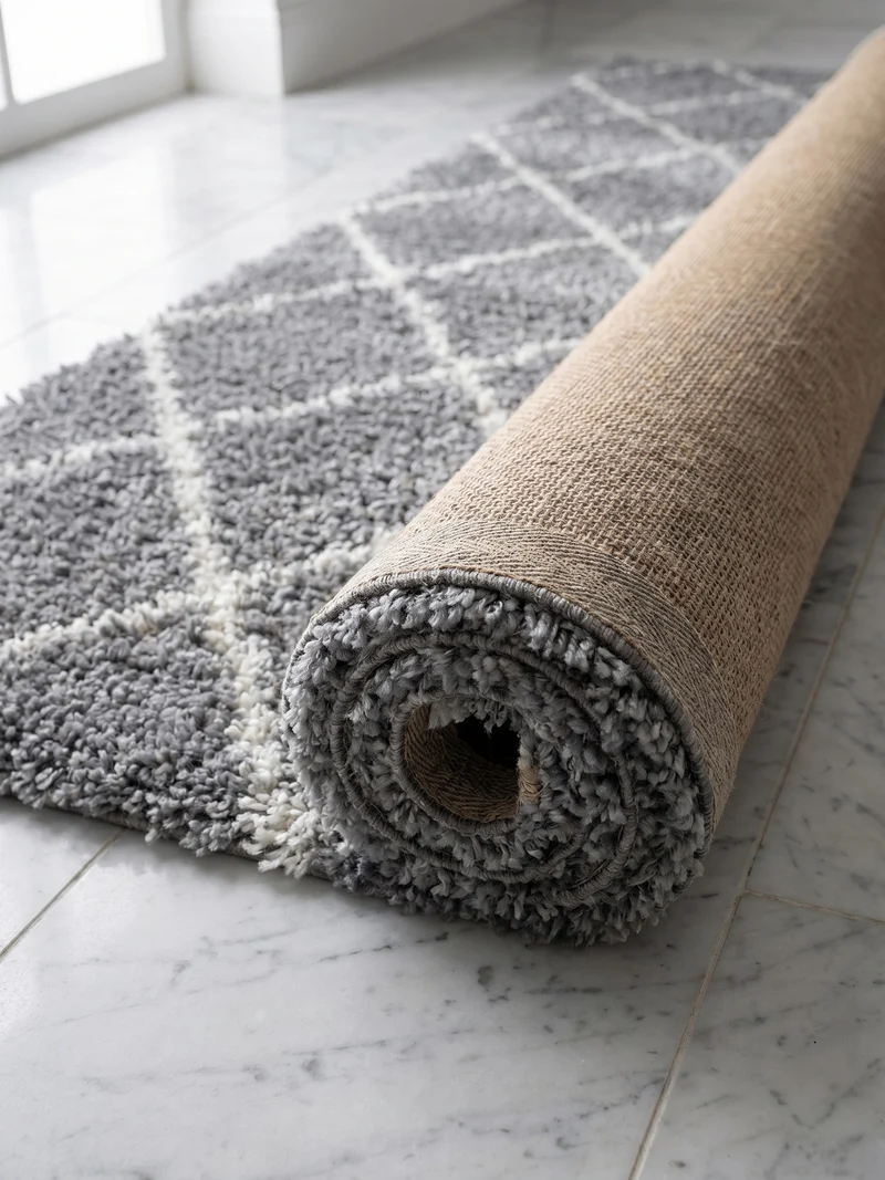 Shaggy Hochflor-Teppich Geometrisch – Waschbar & Flauschig | 3,00 cm Florhöhe für Barfußkomfort