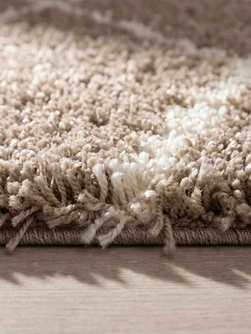 Shaggy Hochflor-Teppich Geometrisch – Waschbar & Flauschig | 3,00 cm Florhöhe für Barfußkomfort