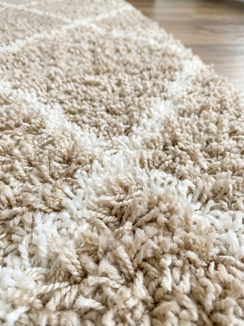 Shaggy Hochflor-Teppich Geometrisch – Waschbar & Flauschig | 3,00 cm Florhöhe für Barfußkomfort