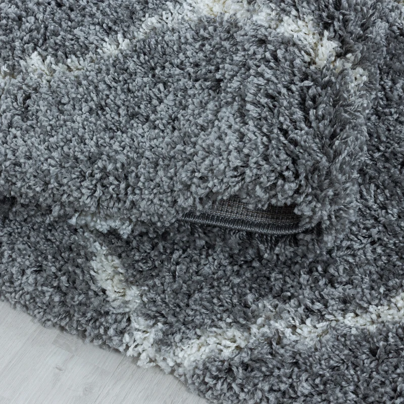 Shaggy Hochflor-Teppich Geometrisch – Waschbar & Flauschig | 3,00 cm Florhöhe für Barfußkomfort