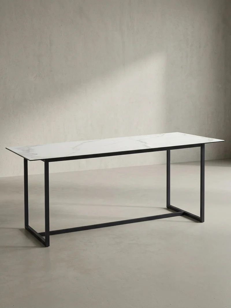 Esstisch Glas Keramik Marmoroptik Designer 180x90