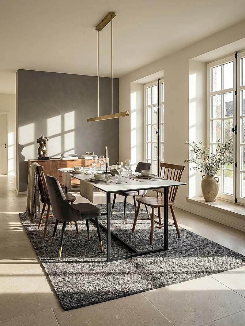 Esstisch Glas Keramik Marmoroptik Designer 180x90