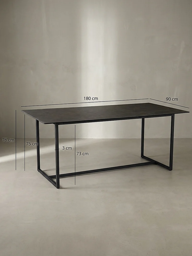 Esstisch Glas Keramik Marmoroptik Designer 180x90