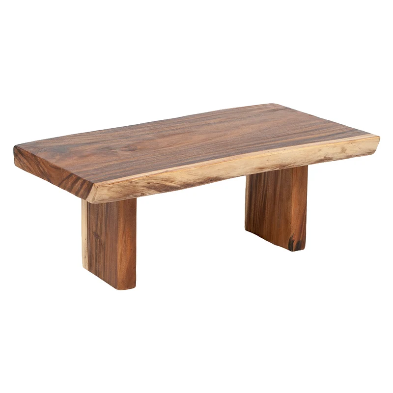 Massiver Unikat Couchtisch SUAR 120cm Natural Baumkante