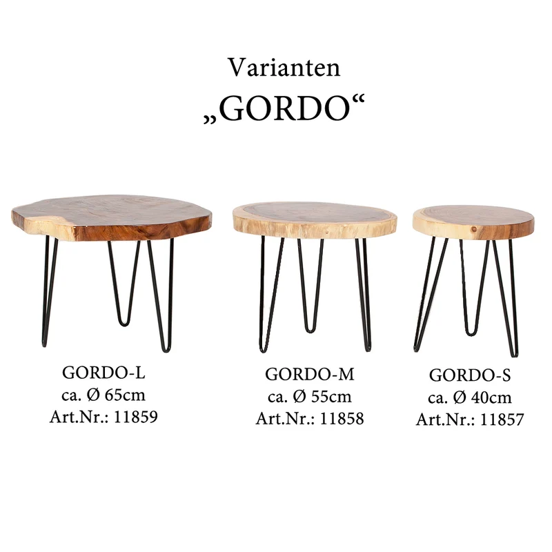 Beistelltisch GORDO-L Natural Suar
