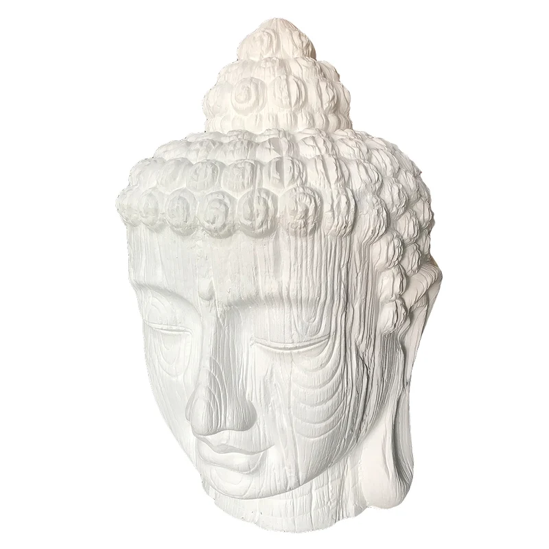 Riesiger Buddha Kopf BESAR-XXL ca. H170cm Weiß