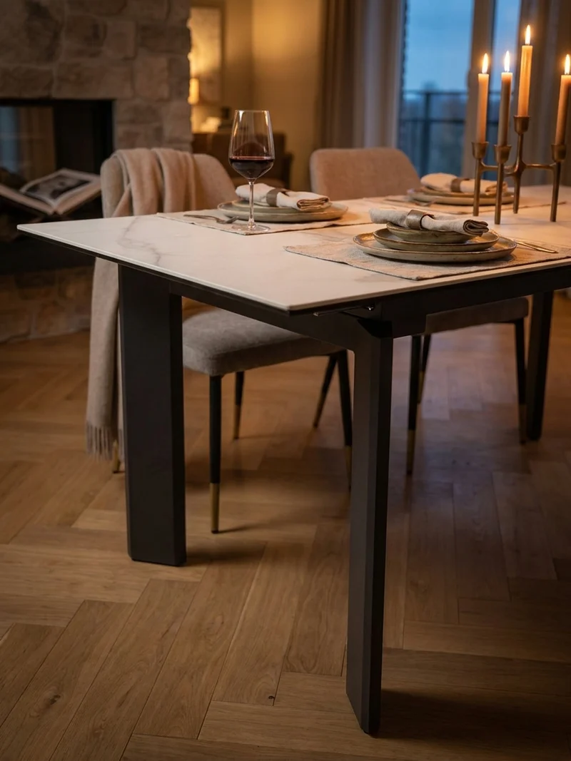 Esstisch Ausziehbar Keramik Glas Marmoroptik 180-240