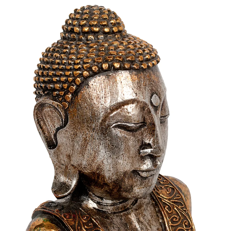 Buddha-Figur PIEDI Gold Handarbeit Albasia