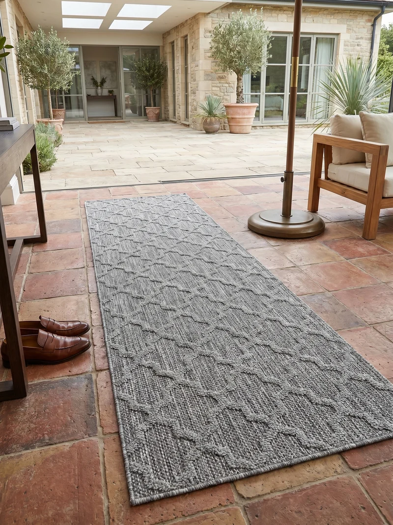 Outdoor-Teppich Skandinavisch – Waschbar & Wetterfest für Balkon & Terrasse