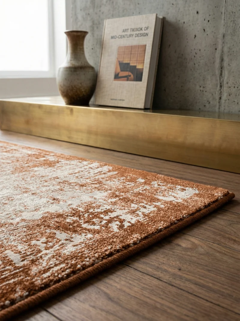 Teppich Velours abstrakt mit Bordüren