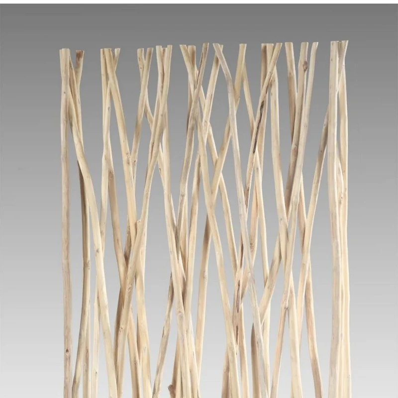 Teakholz Paravent TORONTO Natural 180cm Raumteiler Äste