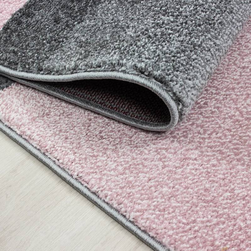 Kurzflor-Teppich Karo – Waschbar & Strapazierfähig | Frisée-Garn für Lebendige Textur