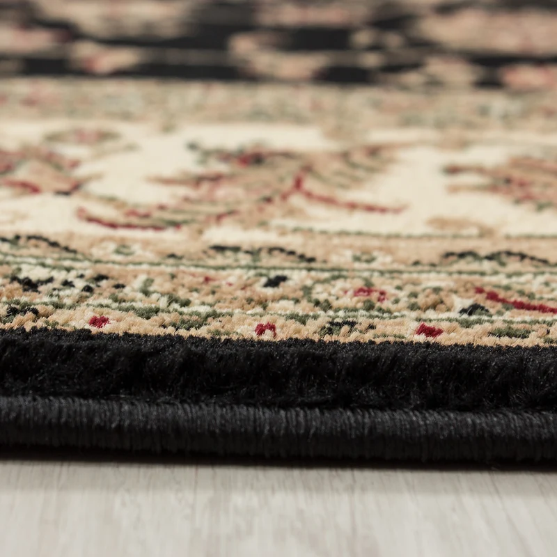 Kurzflor-Teppich Persisches Medaillon – Waschbar | Klassischer Orient | Heatset-Veredelung für Wolloptik