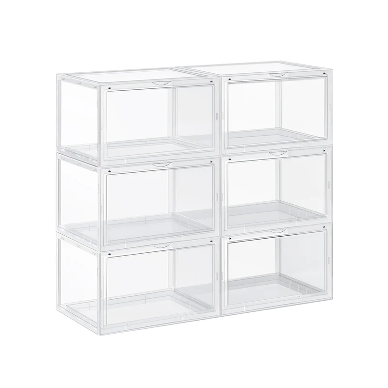 Cajas de Zapatos Apilables de Plástico