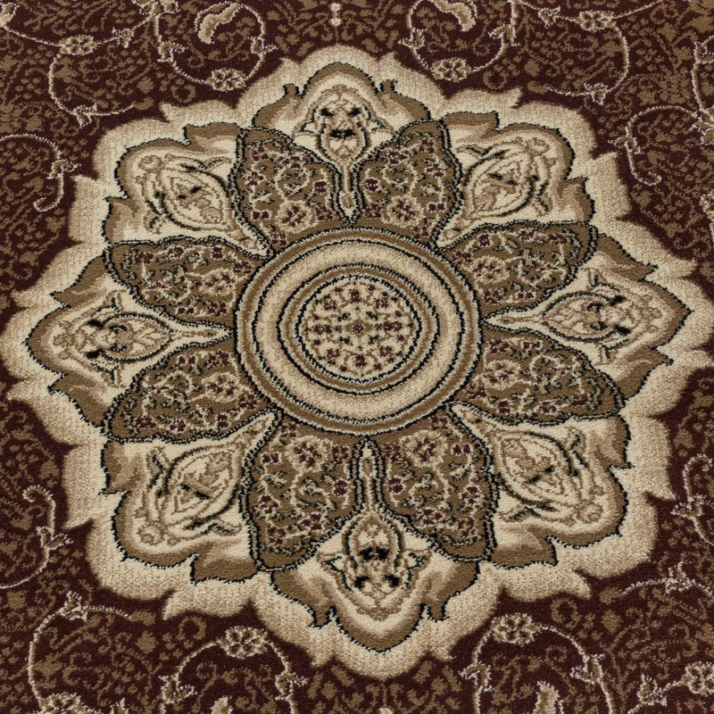 Kurzflor-Teppich Boho Vintage – Waschbar & Strapazierfähig | Heatset-Veredelung für Wolloptik