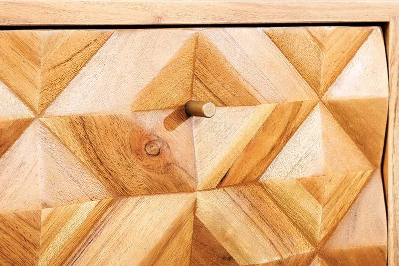 Dekorativer Schreibtisch MOSAICO ca.130cm Akazie Schubladen