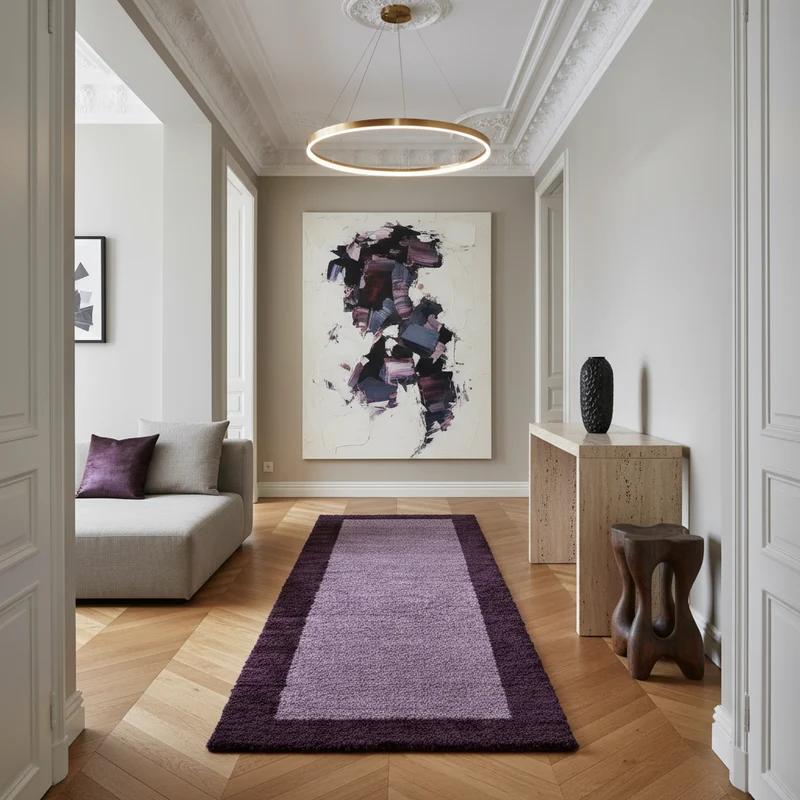 Shaggy Hochflor-Teppich Bordüre – Waschbar & Flauschig | 3,00 cm Florhöhe für Barfußkomfort