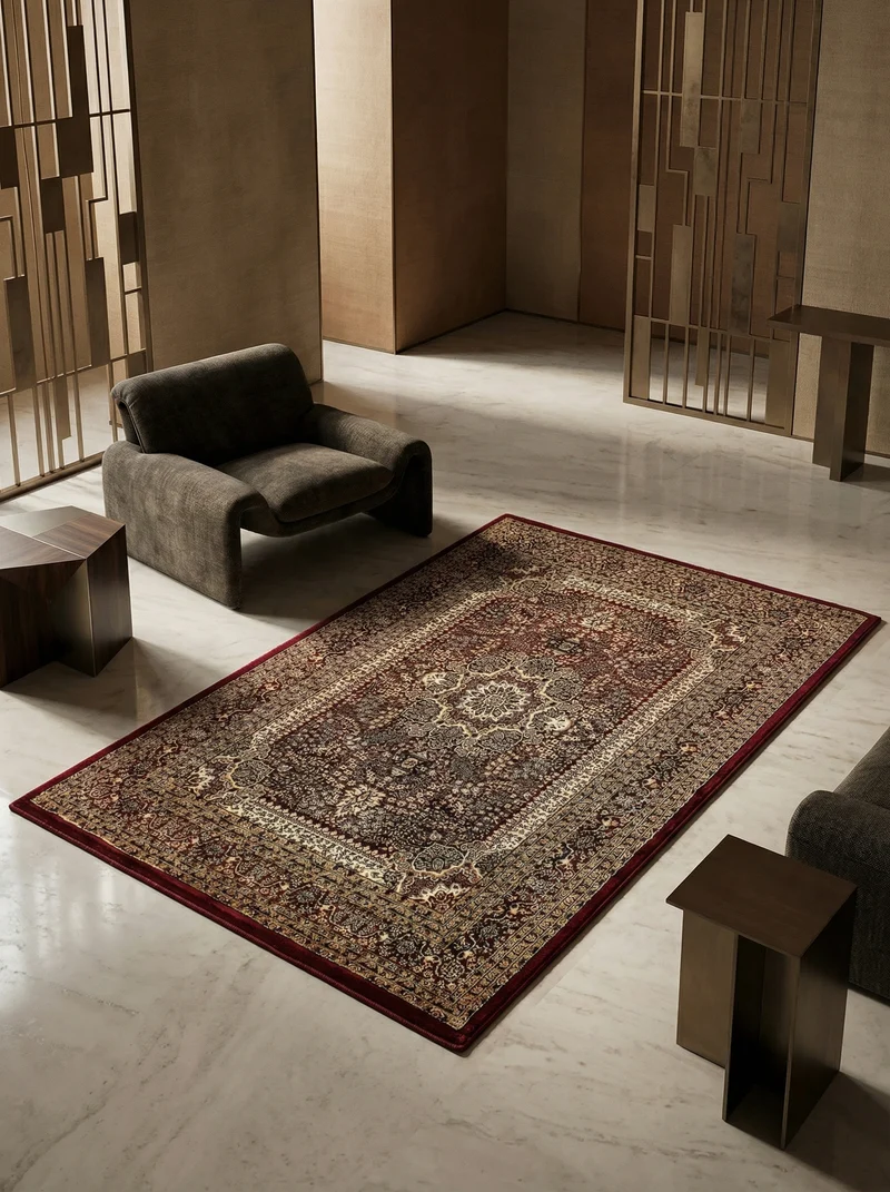 Kurzflor-Teppich Orient – Waschbar & Strapazierfähig | Dicht Gewebt in Premiumqualität