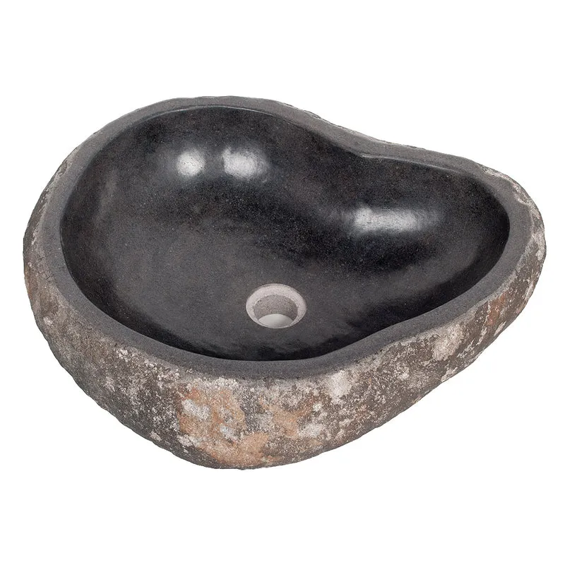 Waschbecken NATURSTEIN-XL ca. 45-55cm Flußstein Findling