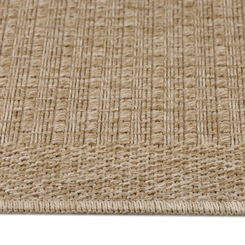 Outdoor-Teppich Feinstrick-Struktur – Waschbar | Dezente Weboptik für Terrasse