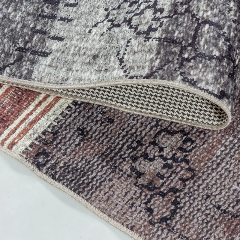 Flachgewebe-Teppich Vintage-Patchwork – Waschbar mit Kelim-Charakter