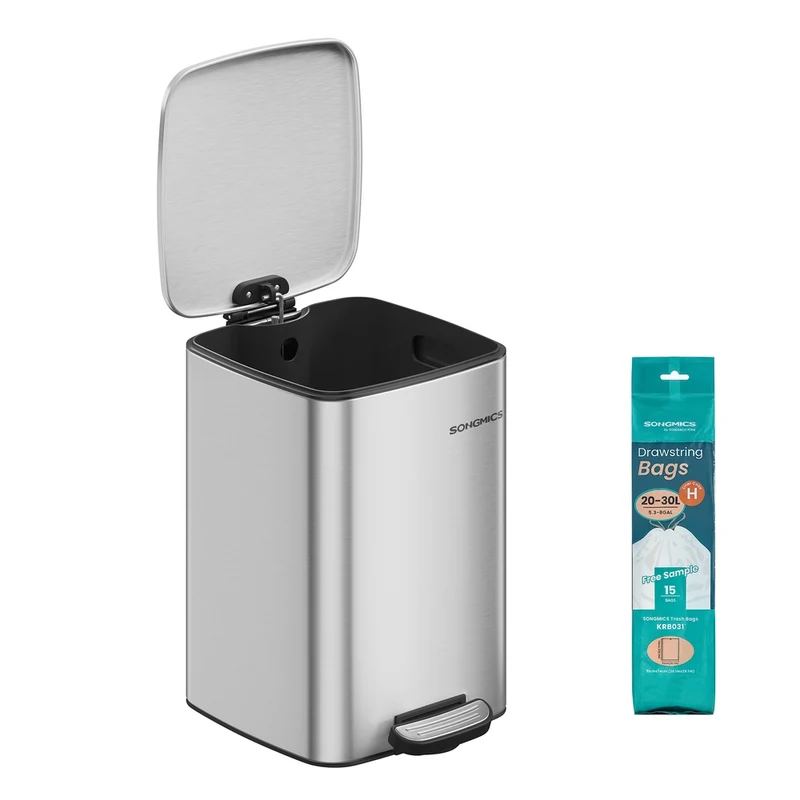 Cubo de Basura de Cocina de Acero Inoxidable con Cubo Interior