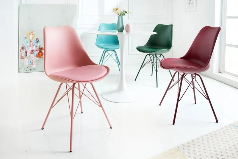 4er Set Design-Klassiker Stuhl NORWAY grau