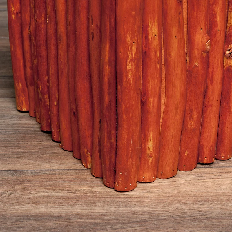 Teak Couchtisch NICO Braun inkl. Glasplatte 70x70cm