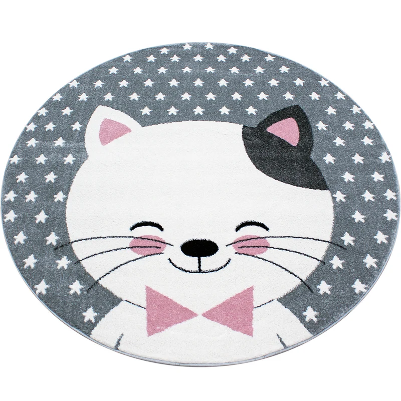 Kinderteppich Katzen-Motiv – Waschbar & Strapazierfähig für Kinderzimmer