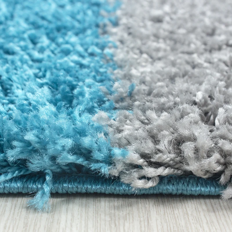 Shaggy Hochflor-Teppich Karo – Waschbar & Flauschig | 3,00 cm Florhöhe für Barfußkomfort