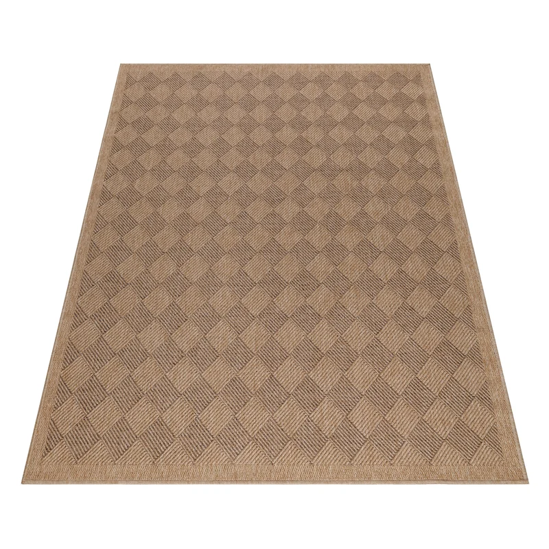 Outdoor-Teppich Uni-Flachgewebe – Puristisch & Waschbar für Balkon