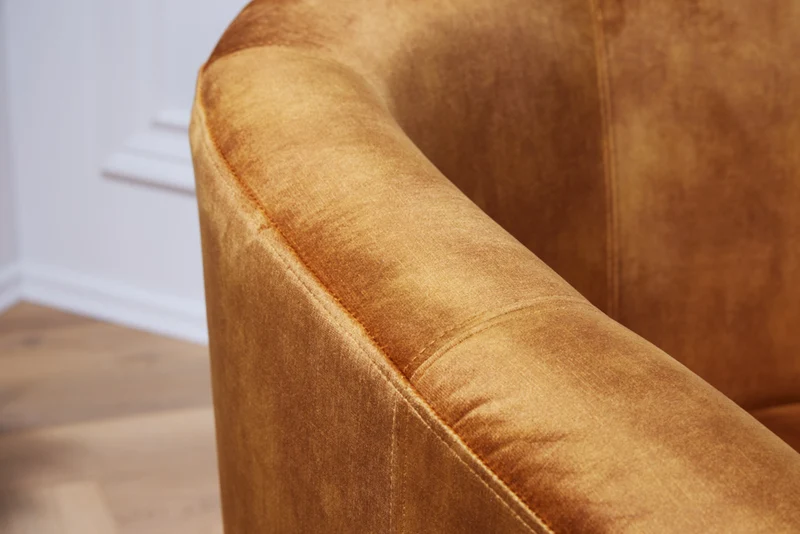 Bequemer Cocktail-Sessel POLTRONA Samt senfgelb
