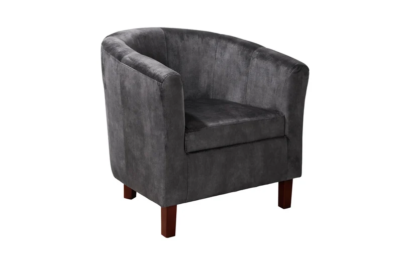 Bequemer Cocktail-Sessel POLTRONA Samt dunkelgrau
