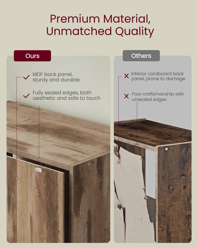 23.6 Inches Wide 4-Tier Open Bookcase with Adjustable Shelves, Floor Standing Storage Unit