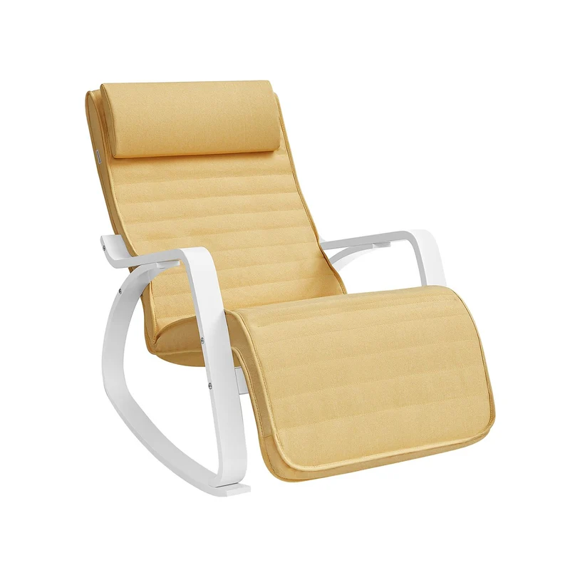 Silla Mecedora en Madera de Abedul Gris Oscuro