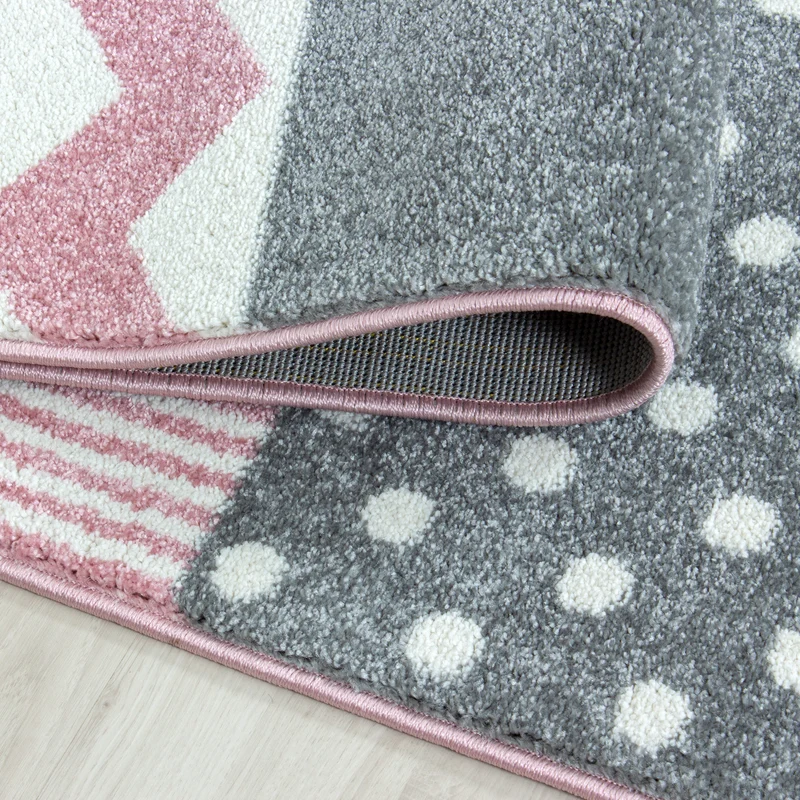 Kinderteppich Herzen & Sterne – Waschbar & Strapazierfähig für Kinderzimmer