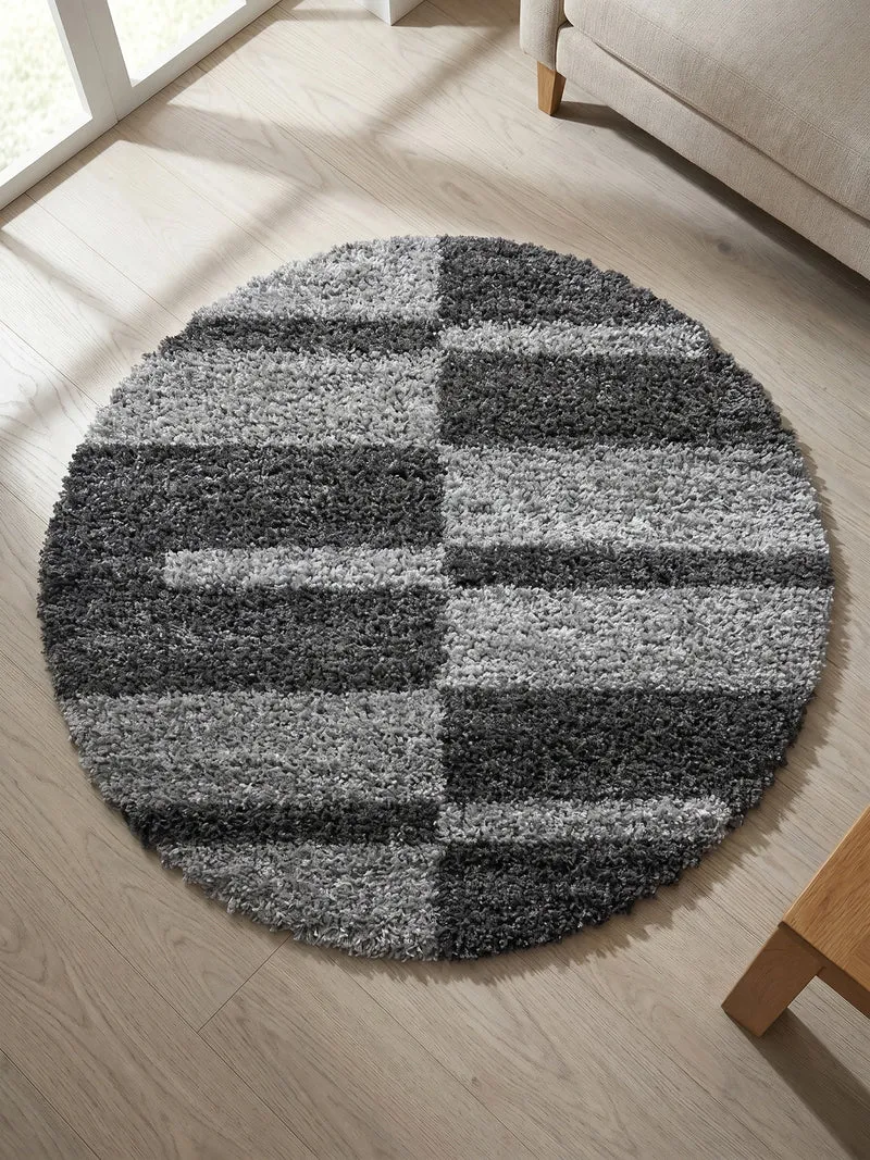 Shaggy Hochflor-Teppich Karo – Waschbar & Flauschig | 3,00 cm Florhöhe für Barfußkomfort