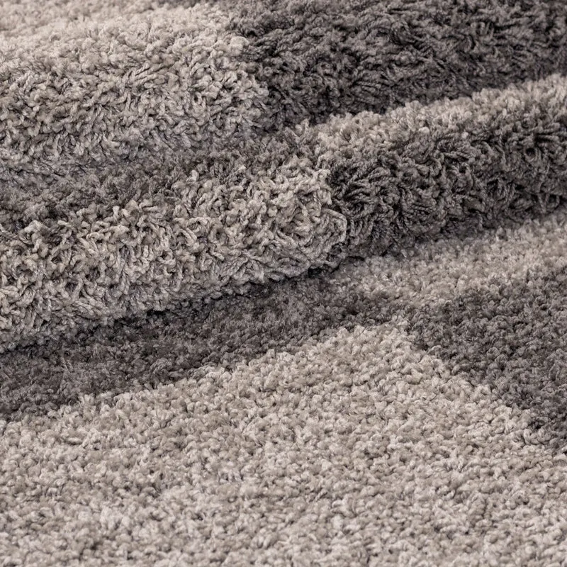 Shaggy Hochflor-Teppich Karo – Waschbar & Flauschig | 3,00 cm Florhöhe für Barfußkomfort