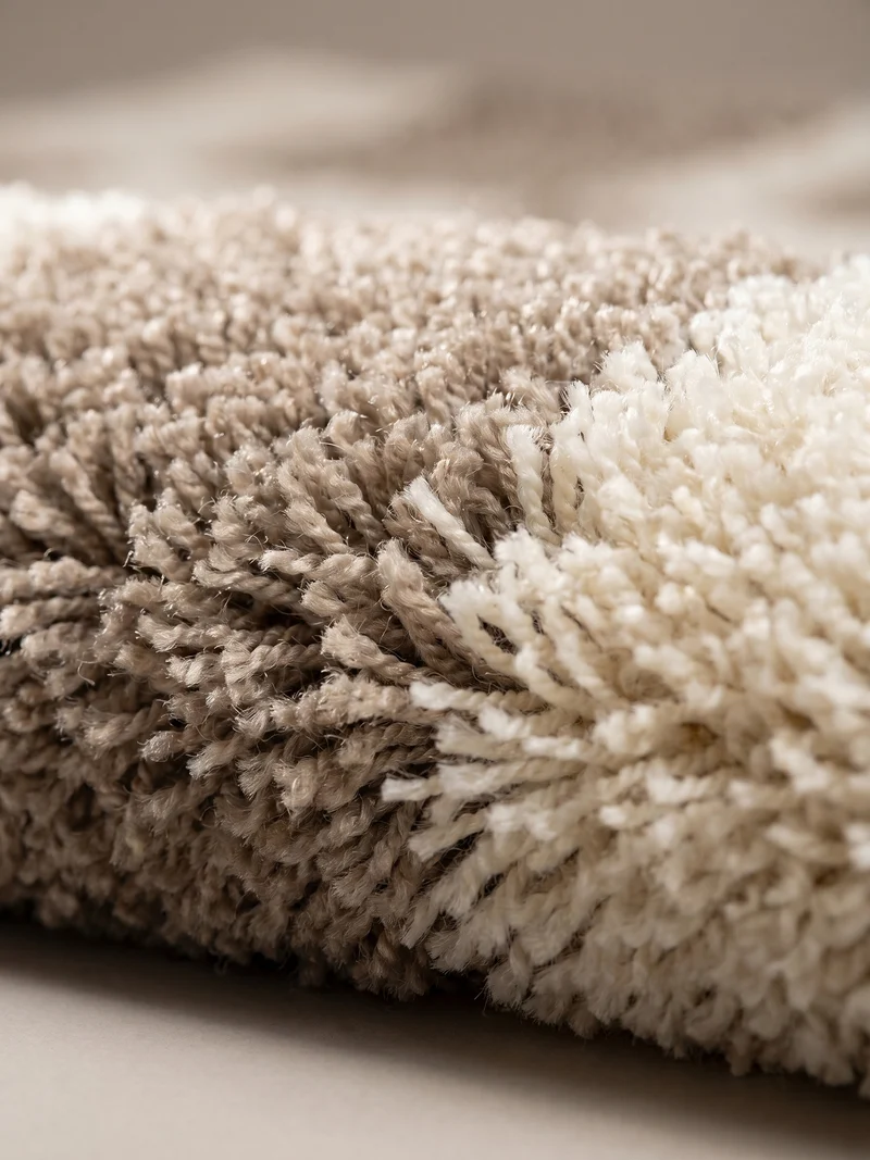 Shaggy Hochflor-Teppich Karo – Waschbar & Flauschig | 3,00 cm Florhöhe für Barfußkomfort