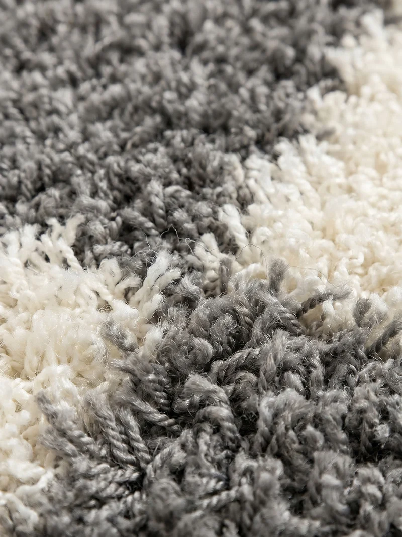 Shaggy Hochflor-Teppich Karo – Waschbar & Flauschig | 3,00 cm Florhöhe für Barfußkomfort