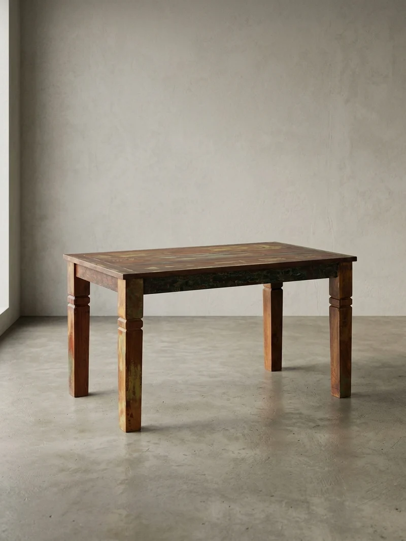 Esstisch Mango Massivholz Klarlack Shabby Design