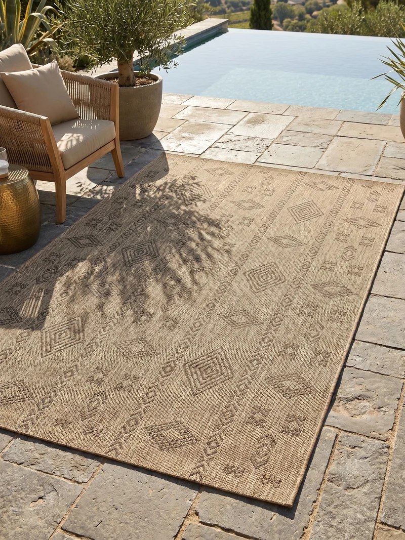 Outdoor-Teppich Sisal-Optik – Waschbar, Natürlich & Robust für Balkon