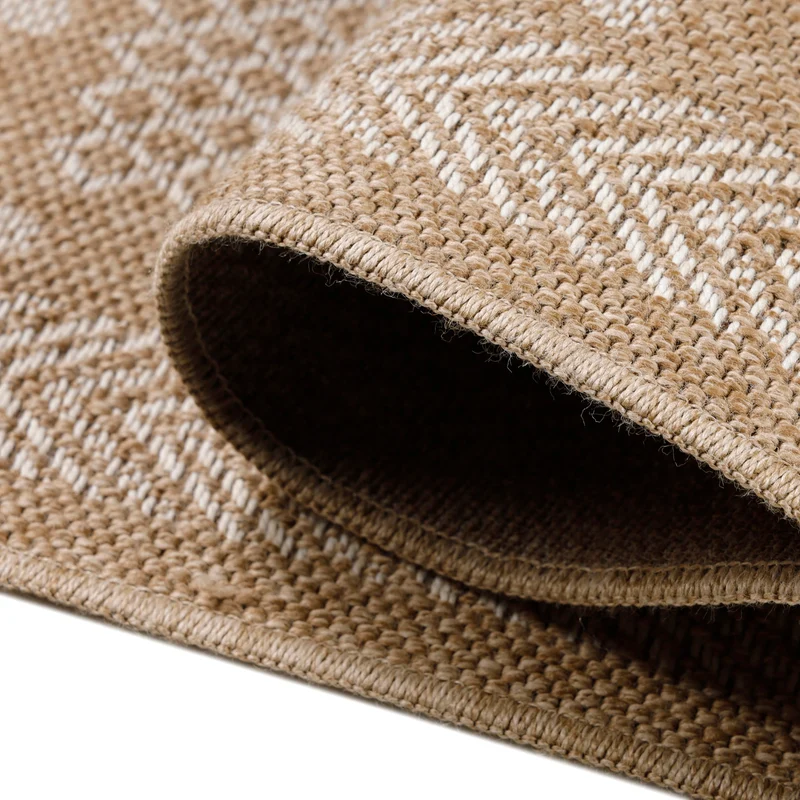 Outdoor-Teppich Mandala-Ornament – Waschbar | Dekoratives Medaillon für Terrasse