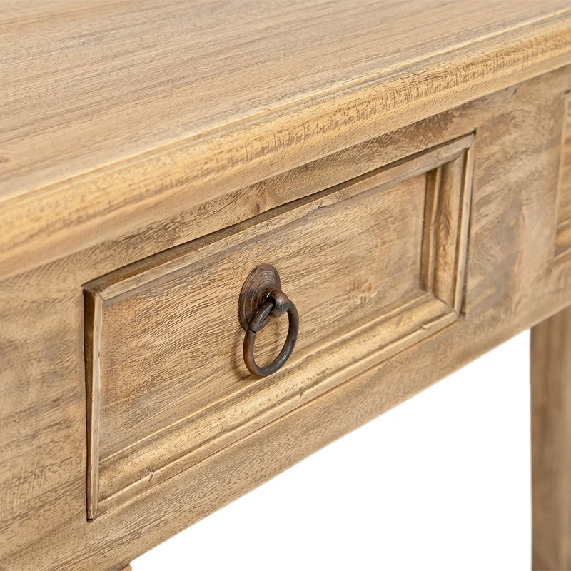 Massivholz Konsolentisch CORUNA Mahagoni Antik-Natural 120cm