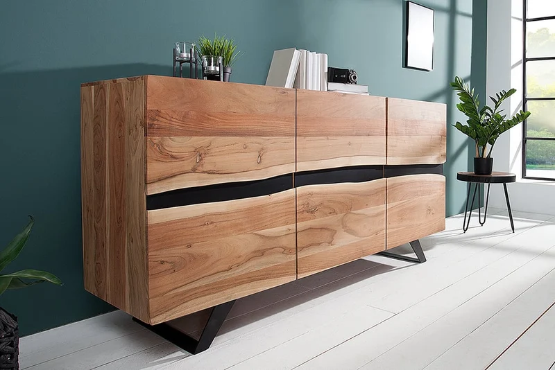 Design Sideboard DIVISIO 150cm Akazie natural Baumkante