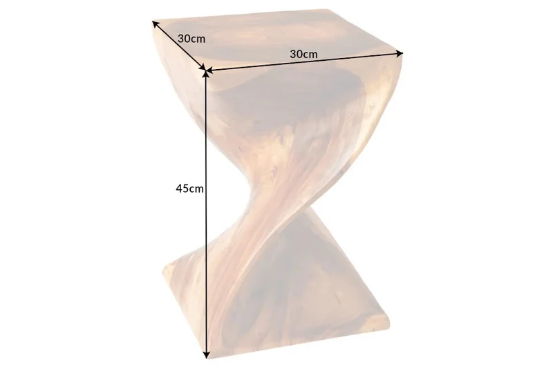 Design Beistelltisch BELFAST 45cm Suar Massivholz Natural