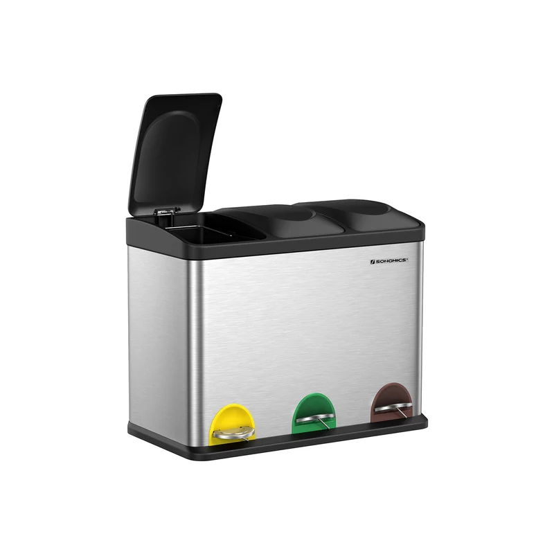 Cubo de basura de 3 x 15 L