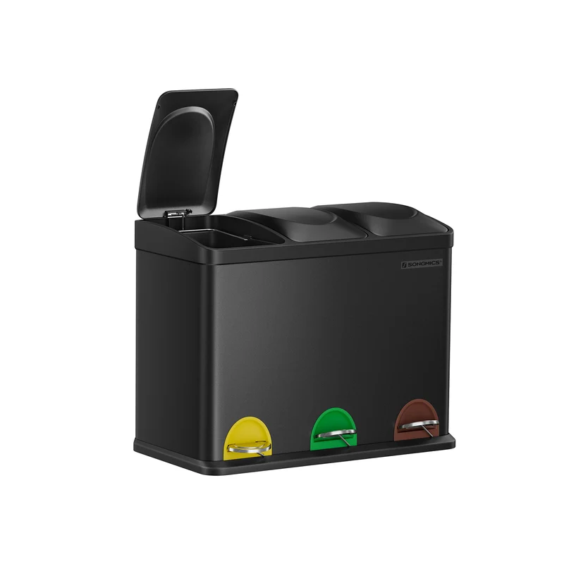 Cubo de basura de 3 x 15 L