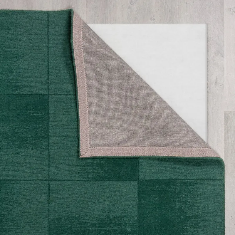 Wollteppich Karo-Design, handgeschnitzt