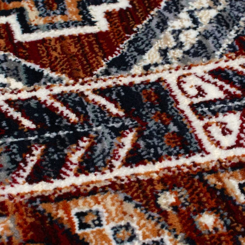 Kurzflor-Teppich Orientgeometrie · 100 % Polypropylen · 8 mm